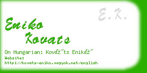 eniko kovats business card